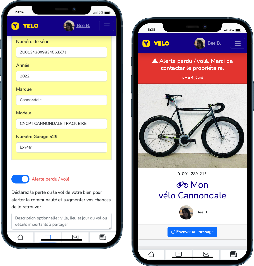 Alerte vol sur Yelo
