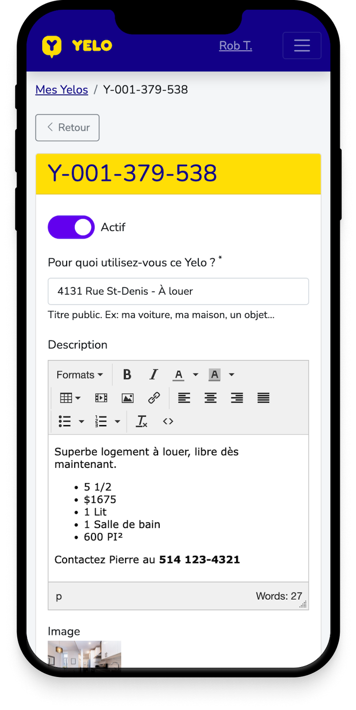 Un livreur vous envoit une notification